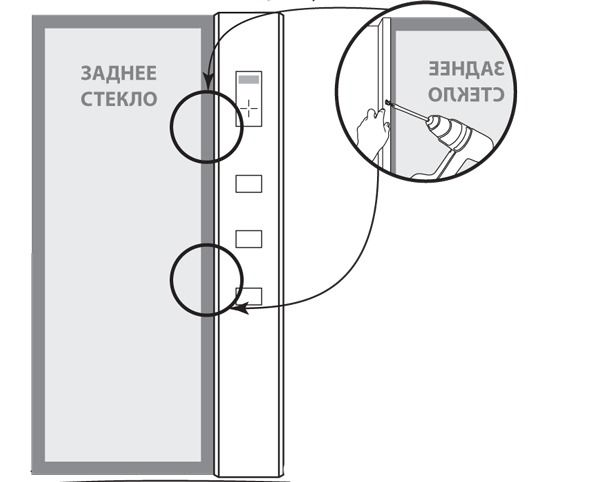 задняя стенка душевой кабины сборка
